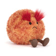 Amuseables Planet Mars plush toy  with red eyebrows on a white background