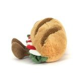 Side view of a plush toy Amuseables Caprese Baguette on a white background
