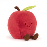 Plush toy Amuseables Apple with a smiling face on a white background