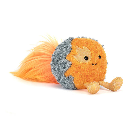 Amuseables Space Comet plush toy  with a smiling face on a white background