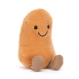 Soft and cuddly Amuseables Bean plush toy with a friendly smile, black button eyes, and textured fabric feet, perfect as a kid's birthday gift or toddler toy.