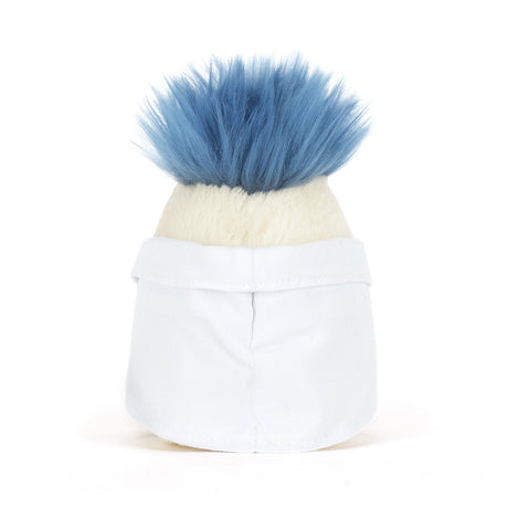 Amuseables Boiled Egg Scientist Outfit rear view on a white background