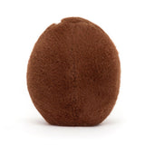 Soft and plush brown toy shaped like a coffee bean, featuring a smooth rounded form and fluffy texture, designed as the Amuseables Coffee Bean.