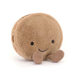 Soft brown plush toy with a smiling face and small legs, designed as an Amuseables Mona Macaron, perfect as a charming stuffed toy for kids.