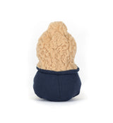 Soft plush toy dressed in a navy outfit from the Amuseables Peanut Star Student Outfit collection, designed as a charming stuffed toy for kids.