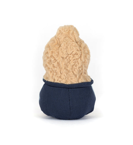 Soft plush toy dressed in a navy outfit from the Amuseables Peanut Star Student Outfit collection, designed as a charming stuffed toy for kids.