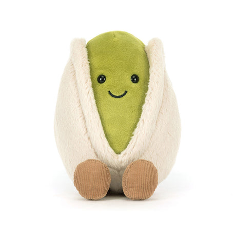 Plush toy Amuseables Horatio Pistachio with a smiling face on a white background