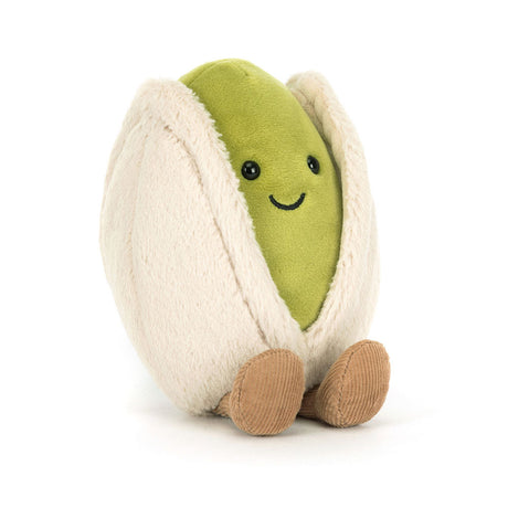 Plush toy Amuseables Horatio Pistachio with a smiling face on a white background