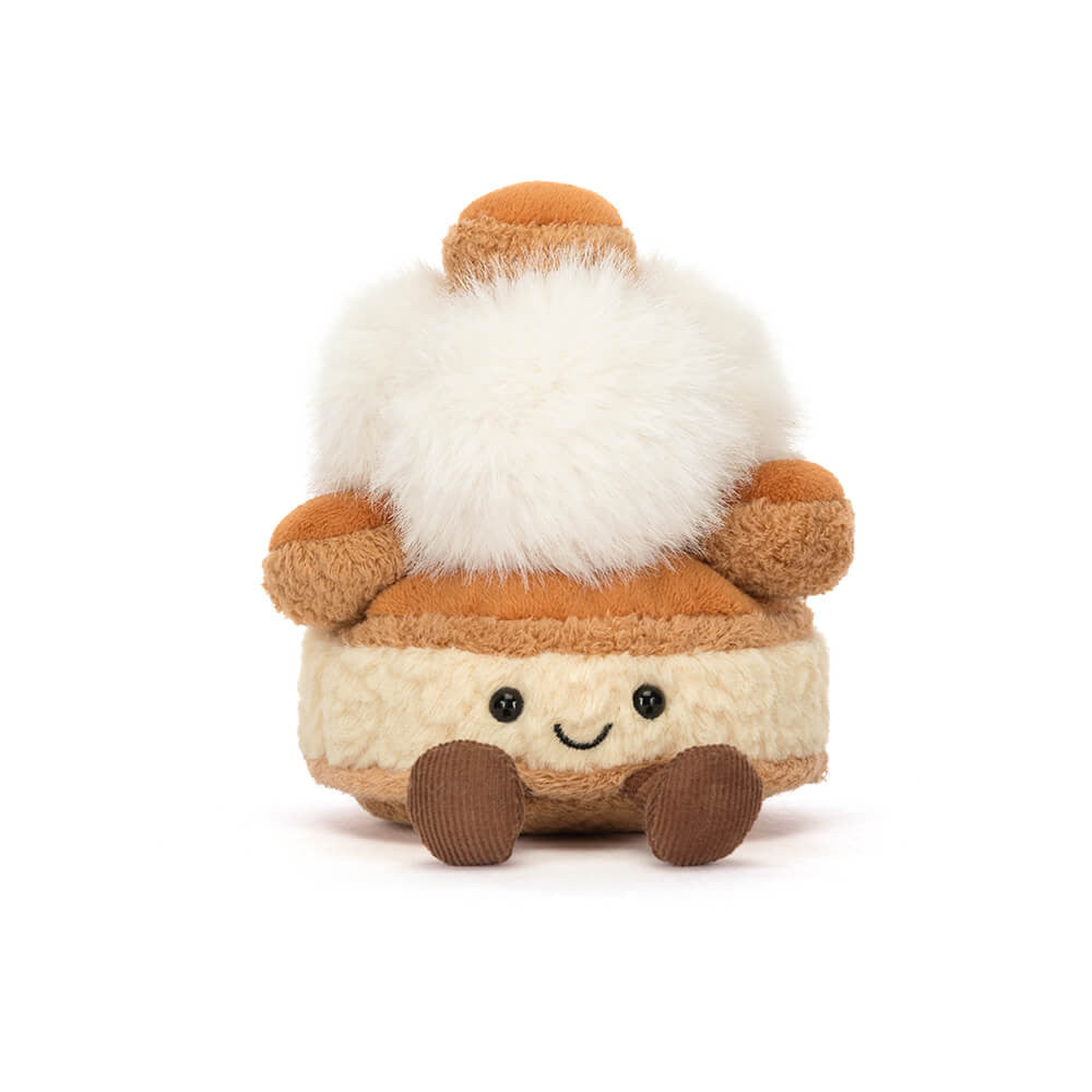 Soft plush toy with a smiling face and fluffy white top, designed as a charming character called Amuseables Mirielle St. Honoré, perfect for kids and collectors.