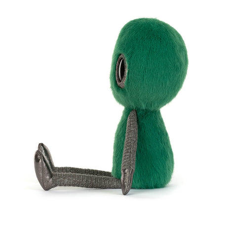 Zyllan Alien green plush toy  on a white background