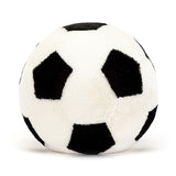 Soft plush soccer ball designed for kids, featuring a classic black and white pattern, perfect as a playful gift or decoration, called Amuseables Sports Soccer Ball.