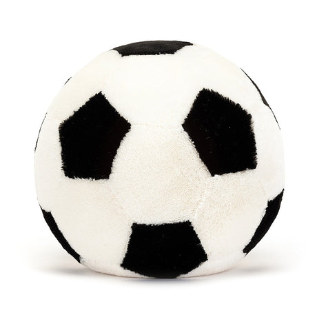 Plush Amuseables Sports Soccer Ball toy with black and white pattern on a white background