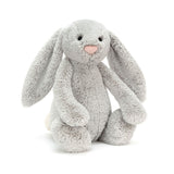 Soft and cuddly Bashful Silver Bunny Really Big plush toy with floppy ears and a sweet expression, perfect as a comforting stuffed animal for children.