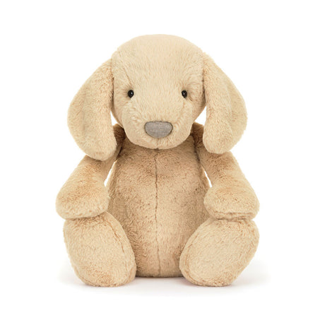 Bashful Luxe Puppy Orlando Huge plush stuffed animal in soft beige with floppy ears and a friendly face, perfect as a comforting children's toy or gift.