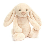 Bashful Luxe Bunny Willow Huge, a soft and cuddly beige plush stuffed animal with long floppy ears, perfect as a toddler toy or kid's birthday gift.