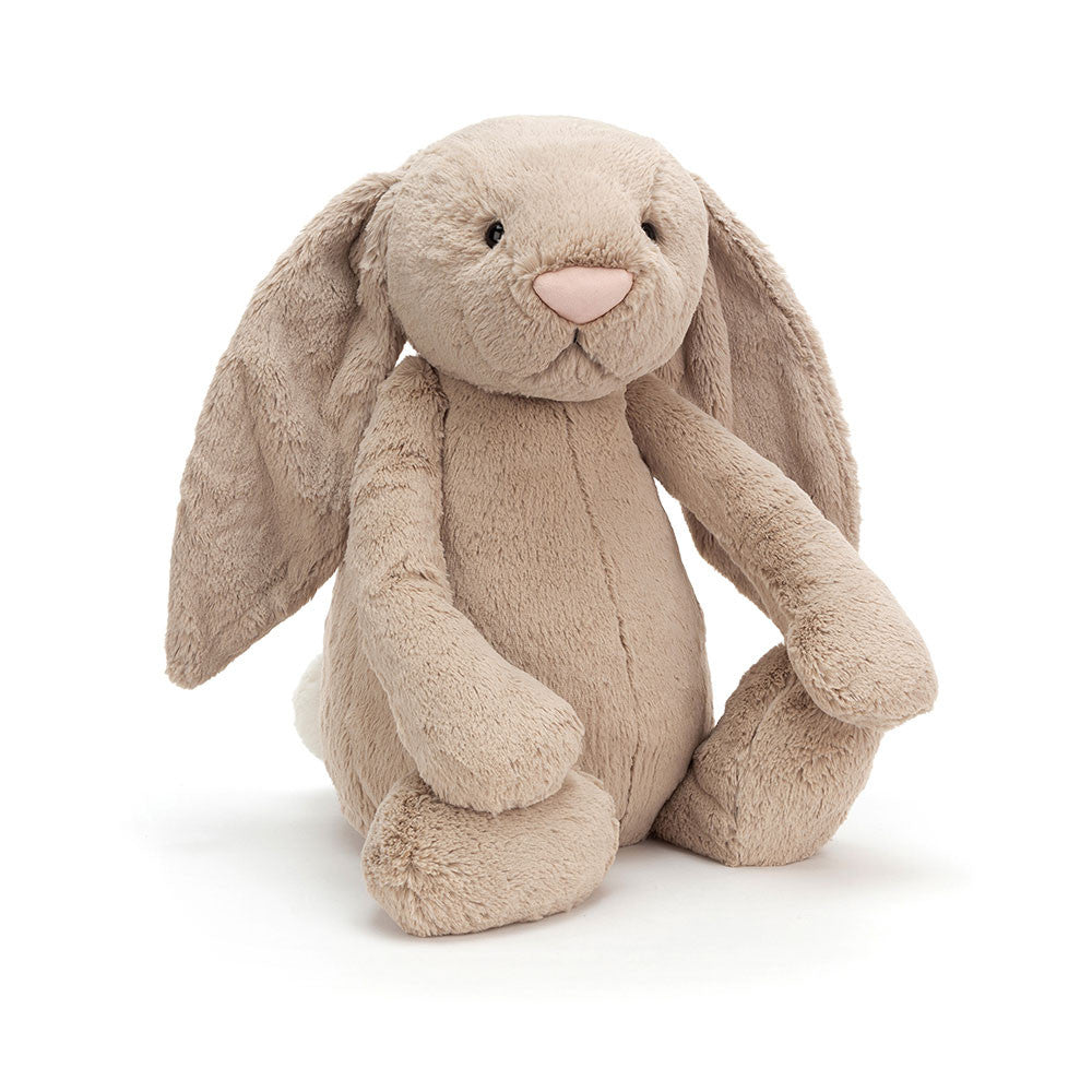 Soft and cuddly Bashful Beige Bunny Really Big plush toy with long floppy ears, perfect as a comforting stuffed animal for toddlers and kids.