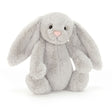 Soft and cuddly Bashful Silver Bunny Medium stuffed animal with long floppy ears and a sweet embroidered face, perfect as a toddler toy or kids birthday gift.