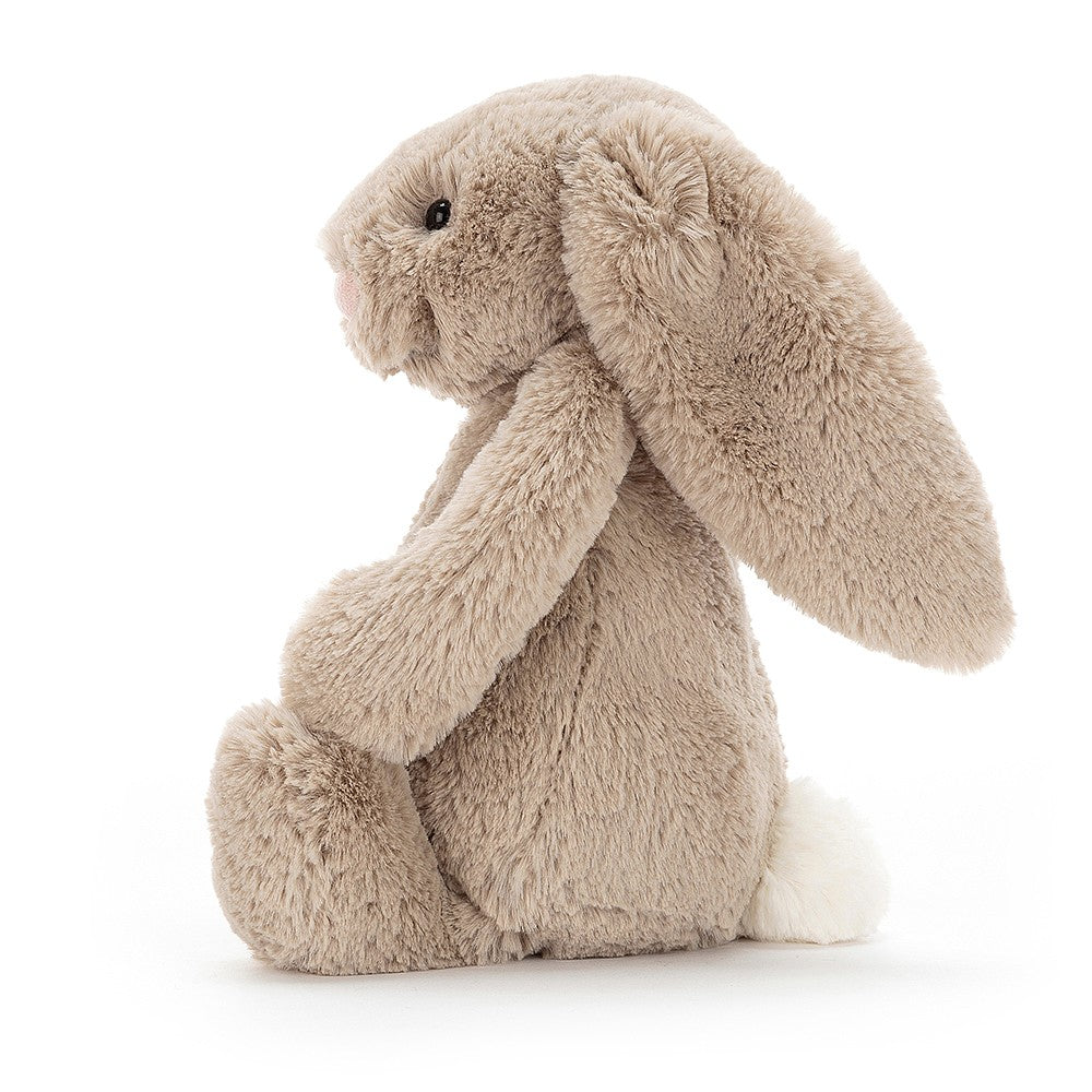 Plush Bashful Beige Bunny Small in beige color on a white background