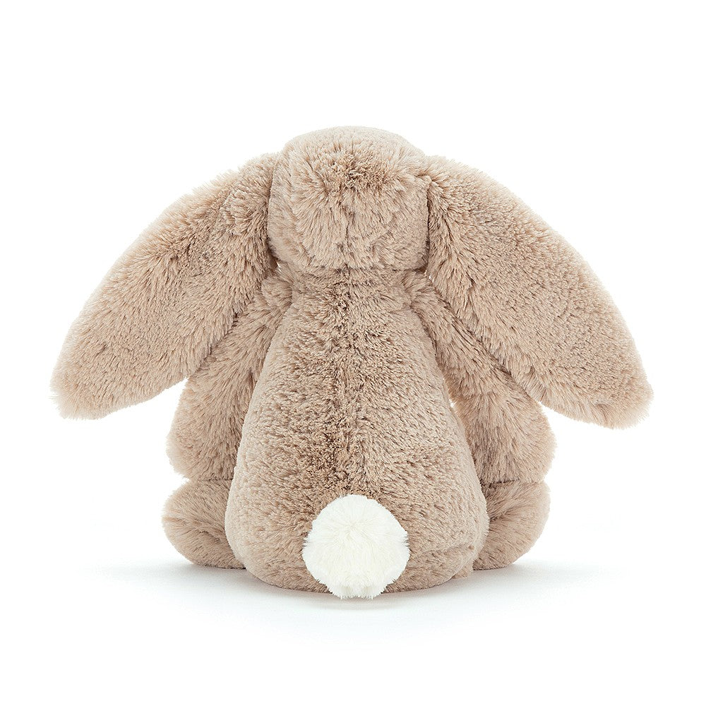 Fluffy Bashful Beige Bunny Medium toy on a white background