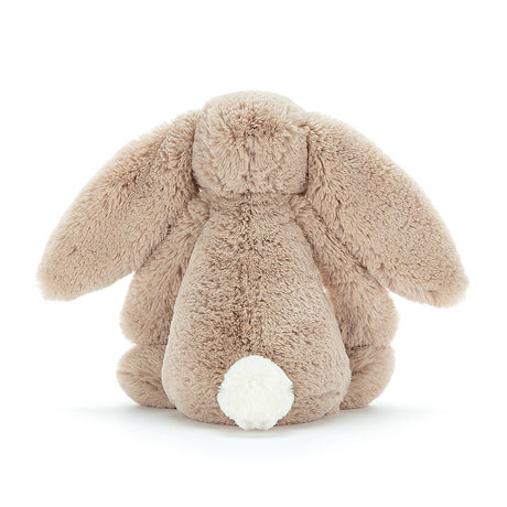 Fluffy Bashful Beige Bunny Medium toy on a white background