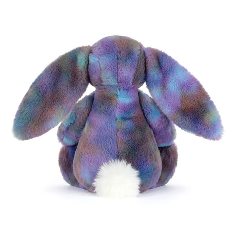Zodihop Luxe Bunny the multicolored plush bunny toy on a white background