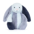 Soft plush Bashful Puddlesea Bunny Original in soothing blue and navy tones, perfect as a cuddly stuffed animal gift for toddlers and children.