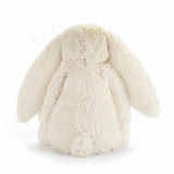 Soft cream-colored plush Bashful Twinkle Bunny stuffed animal with long floppy ears and a small fluffy tail, perfect as a cuddly toddler toy or gift.