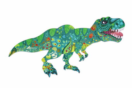 Colorful Dinosaur Shimmer Floor Puzzle - 202pcs on a white background