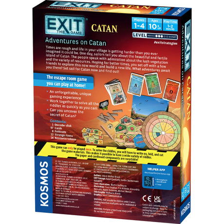 Board game box for 'Exit: The Game - Adventures on Catan' by Kosmos