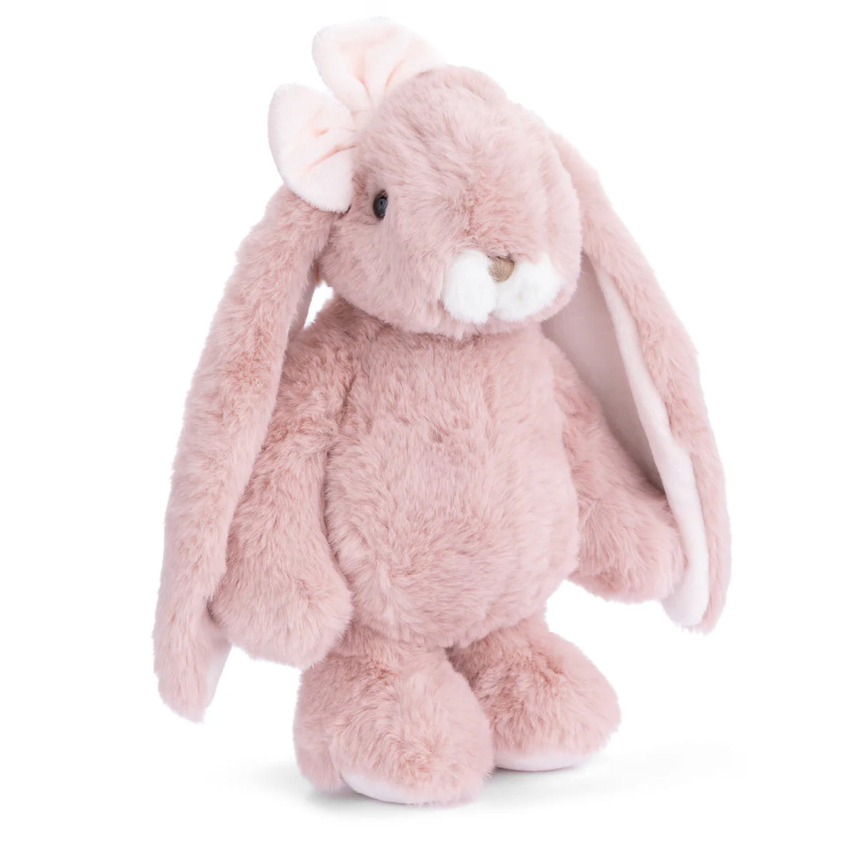 Plush Friendly Kanina - Antique Pink bunny toy with pink fur on a white background