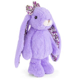 Plush Friendly Kanina - Floral Lavender bunny on a white background