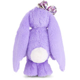 Plush Friendly Kanina - Floral Lavender bunny on a white background