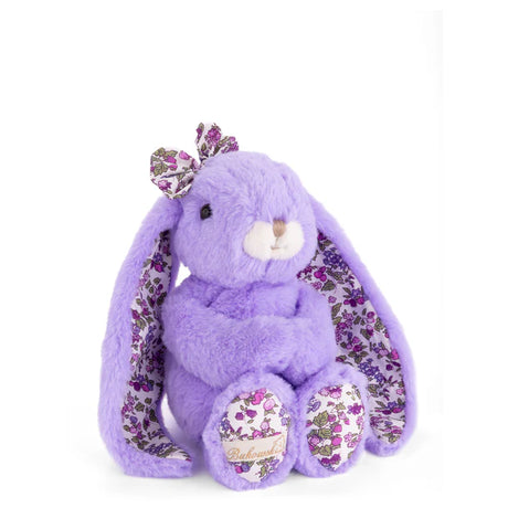 Plush Friendly Kanina - Floral Lavender bunny on a white background