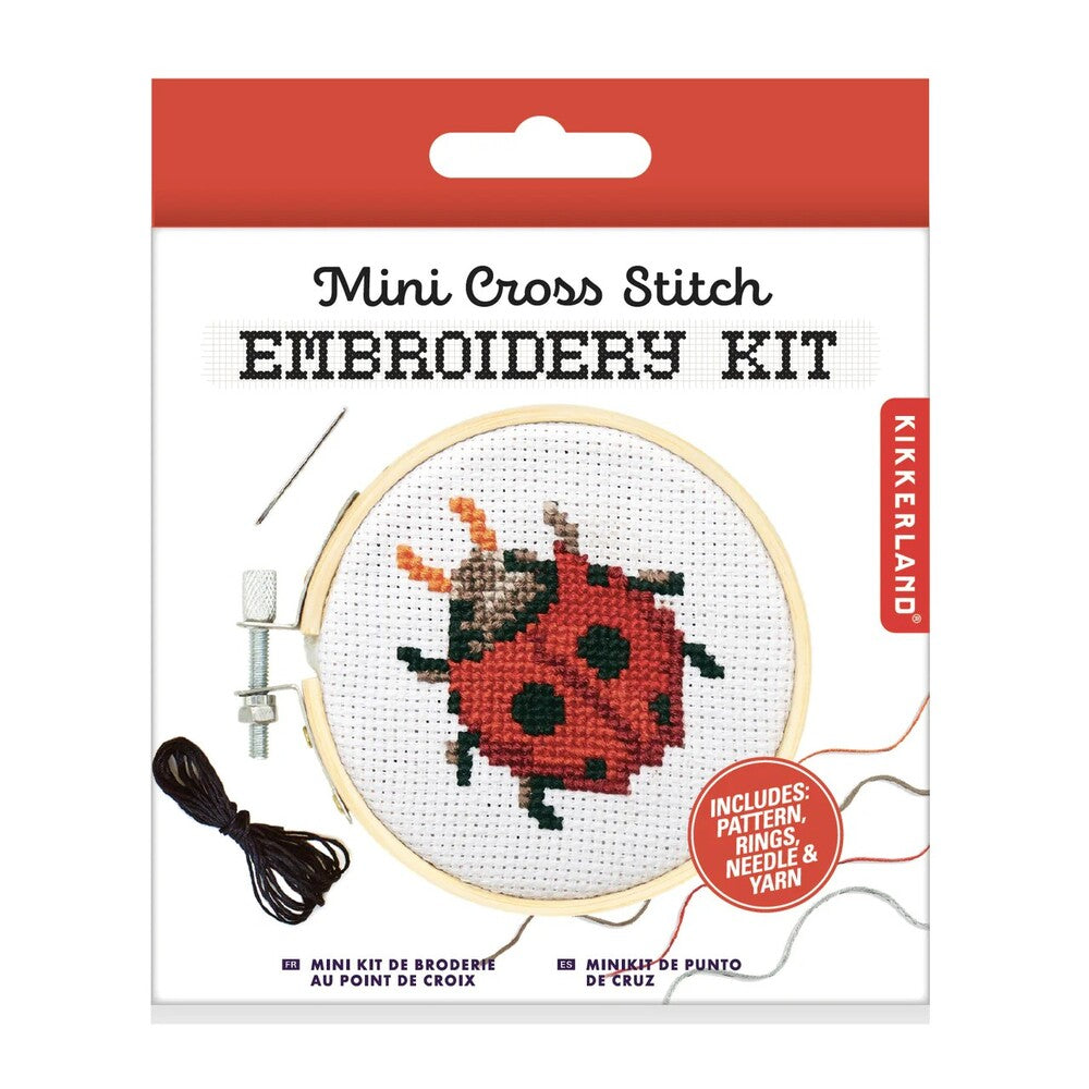 Ladybug Mini Cross Stitch Embroider Kit