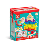 Hape Grow with Me Blocks toy set packaging on a white background