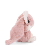 Pink plush Kanina - Antique Pink bunny toy on a white background