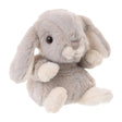 Plush toy Kanini - Light Gray rabbit with long ears on a white background