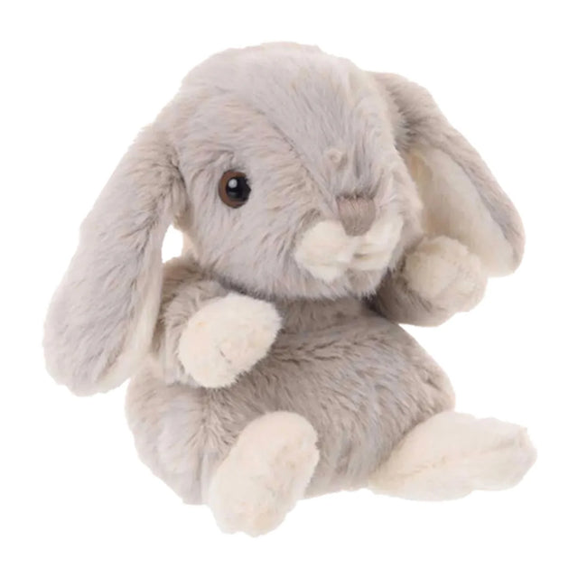 Plush toy Kanini - Light Gray rabbit with long ears on a white background
