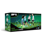 P1 Kick Croquet Strike product packaging with children playing on a grass field.
