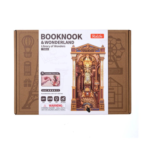 Rolife Booknook & Wonderland packaging on a white background