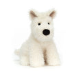 White plush Munro Scottie Dog on a white background