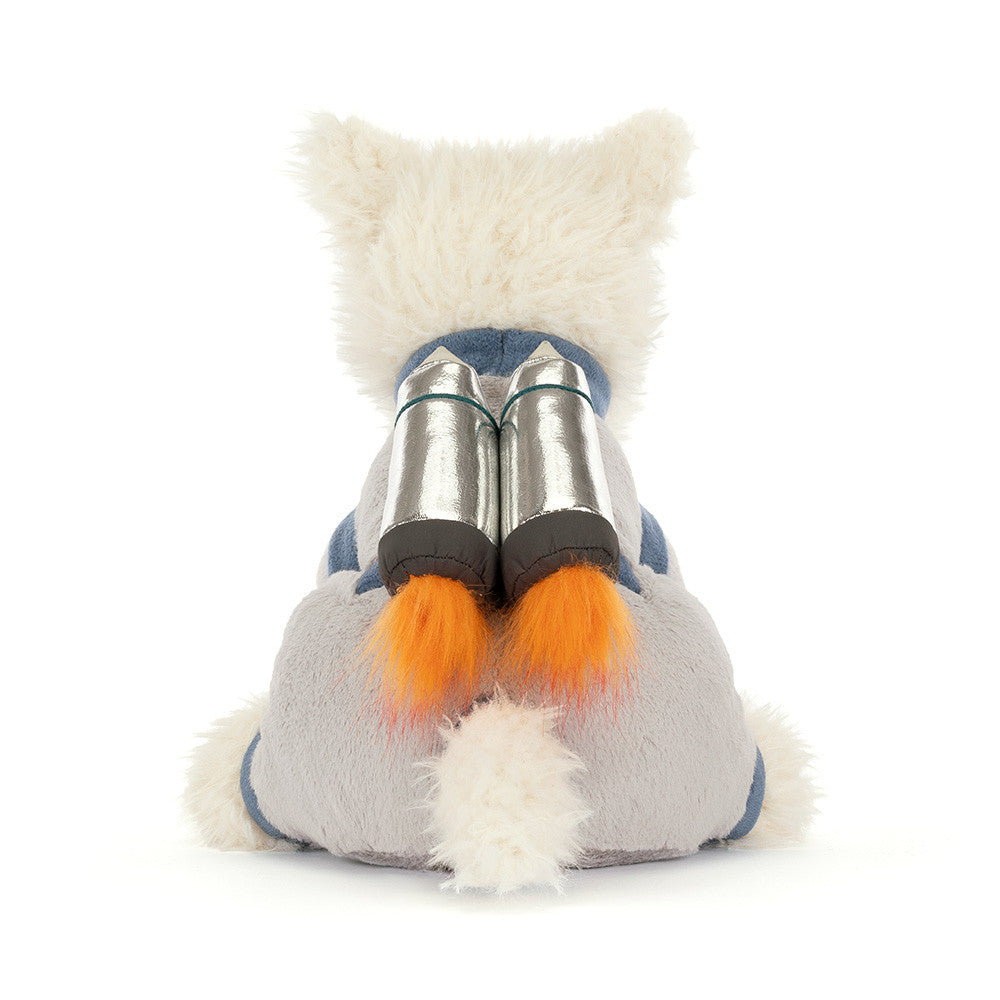 Munro Scottie Dog Space Outfit plush toy dog on a white background
