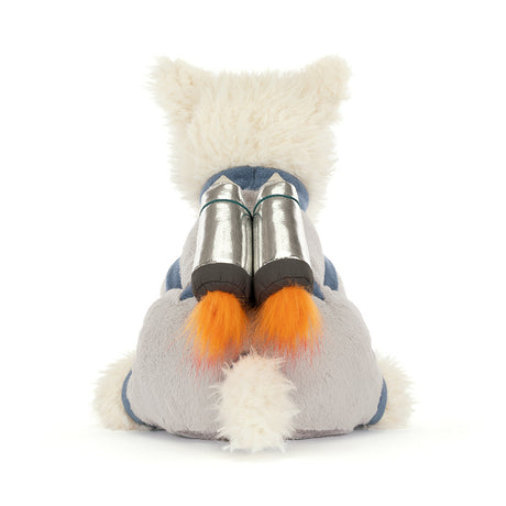 Munro Scottie Dog Space Outfit plush toy dog on a white background