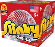 Slinkys Original packaging with red background and yellow text