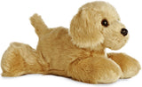 Plush dog toy on a white background