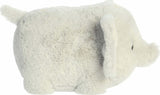 Plush toy elephant on a white background