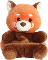 Plush toy of a red panda on a white background