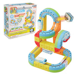 Colorful Magnetic Monorail Starter Set toy set with train and packaging on a white background
