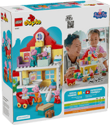 LEGO Duplo Peppa Pig  Family House playset packaging with images of children playing and the product.