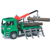 Timber Truck W/ Loading Crane And 3 Trunks